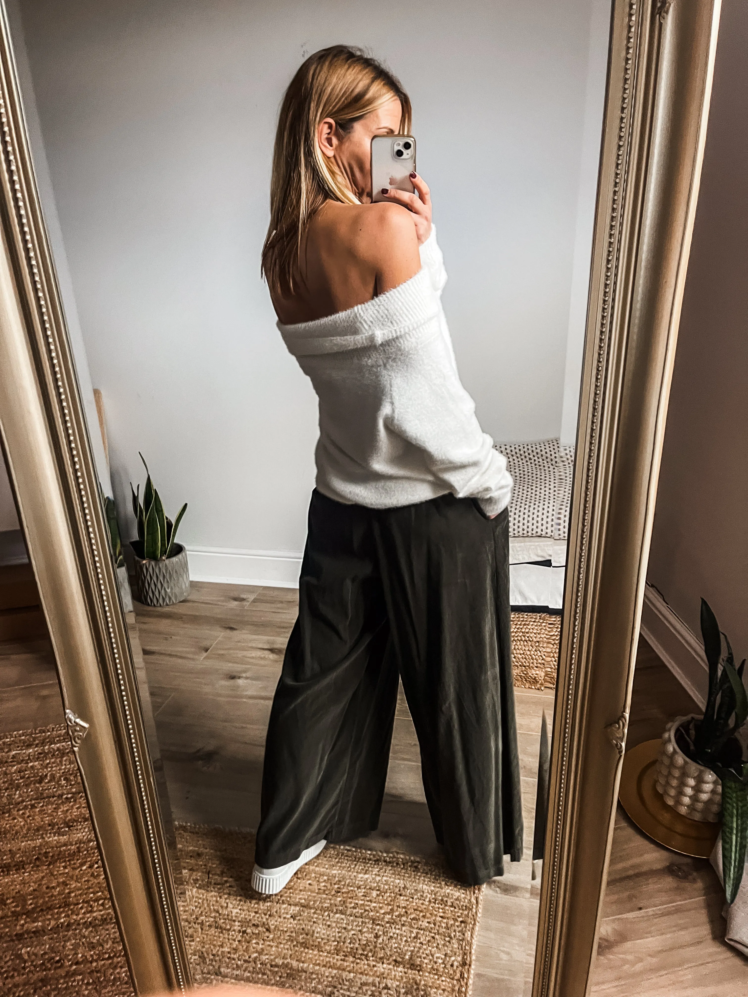 Wide Leg Cord Trousers