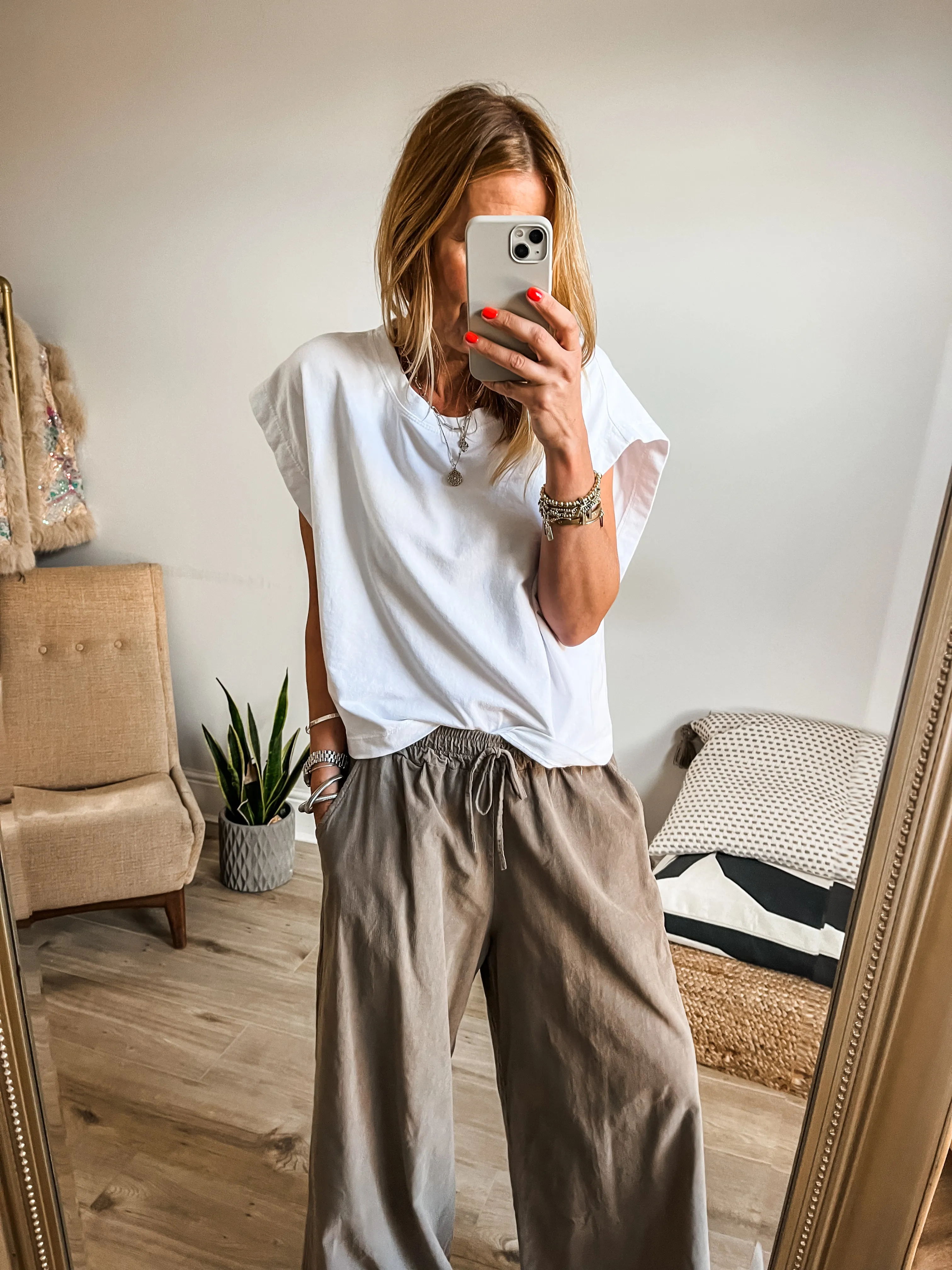 Wide Leg Cord Trousers