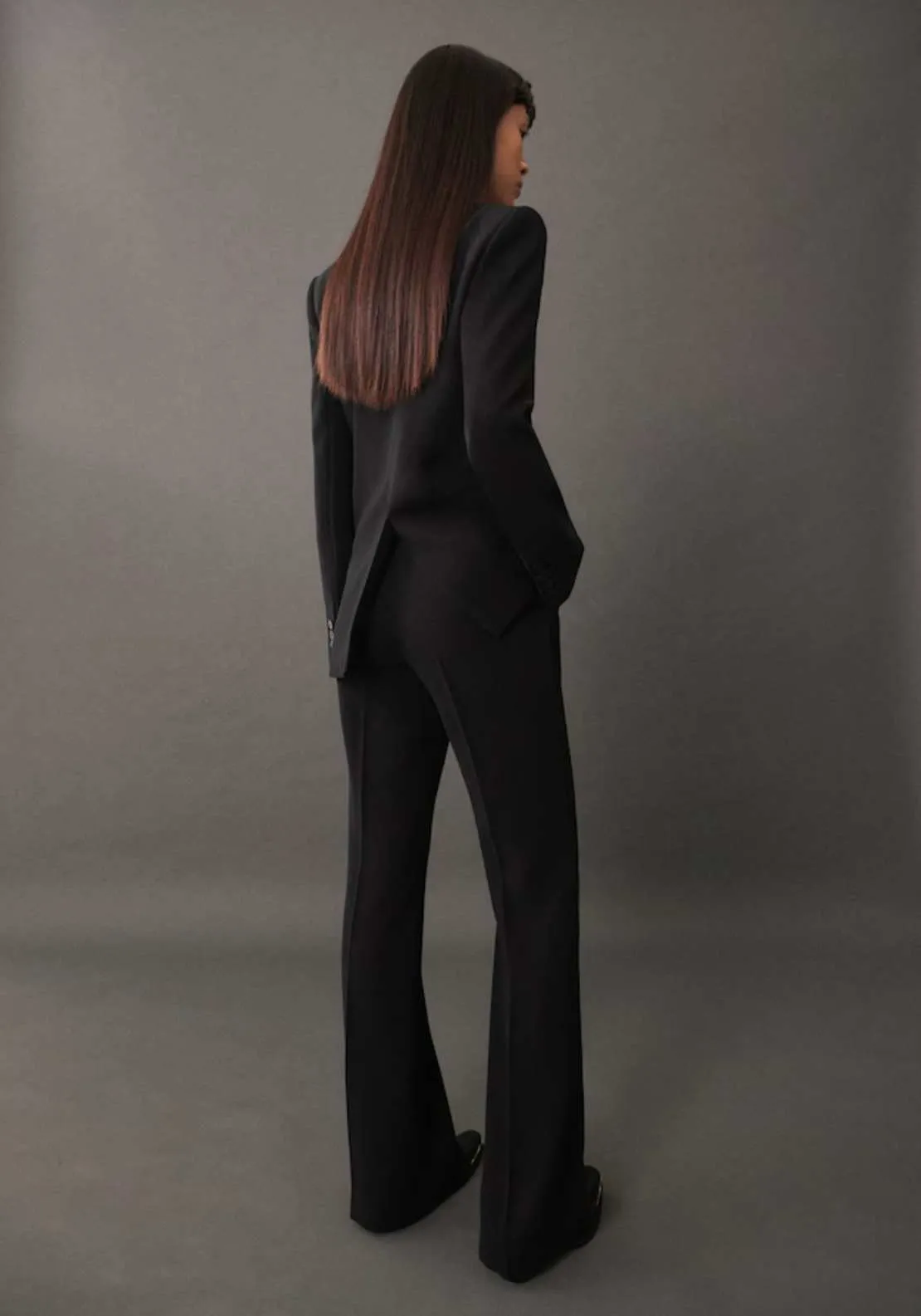 Wide leg suit trousers - Black