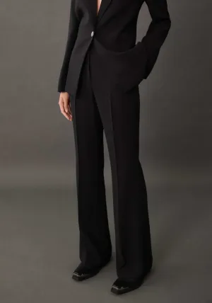 Wide leg suit trousers - Black