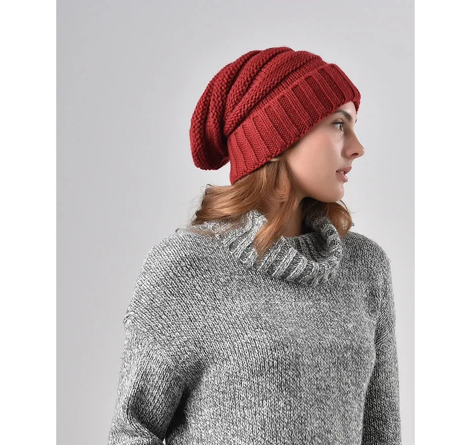 Winter Knitted Slouchy Casual Warm Knitted Winter Beanie