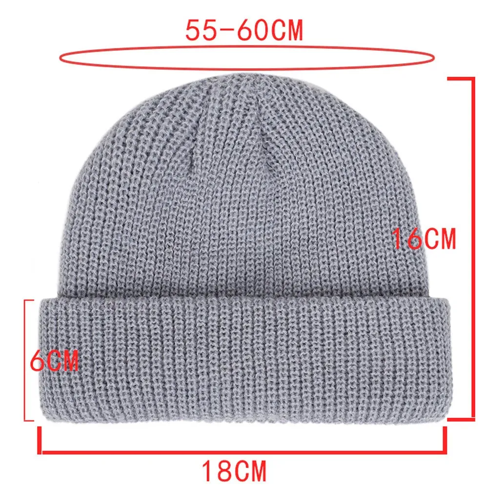 Winter Warm Beanies Female Wool Knitted Skull Cap