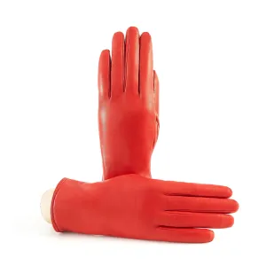 Women’s basic soft nappa leather gloves with palm opening and cashmere lining